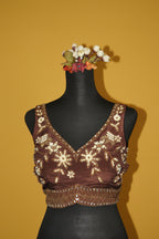 DINI's COCOA FLORA BLOUSE