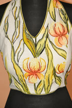 DINI's SUNLIT LILY HALTER BLOUSE
