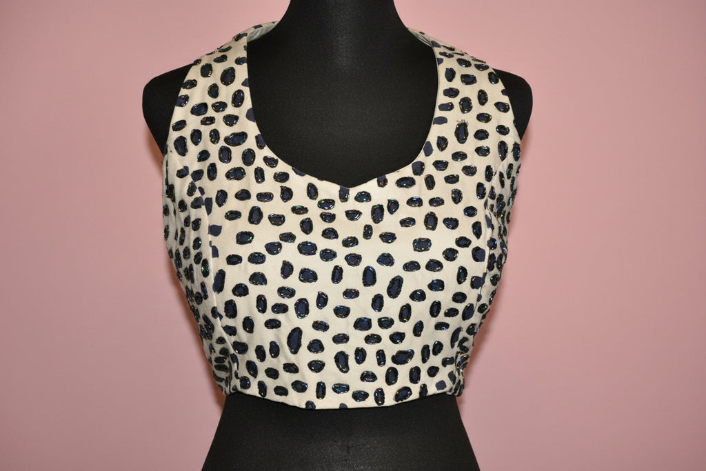 DINI's GRAPHIC GEMSTONE BLOUSE