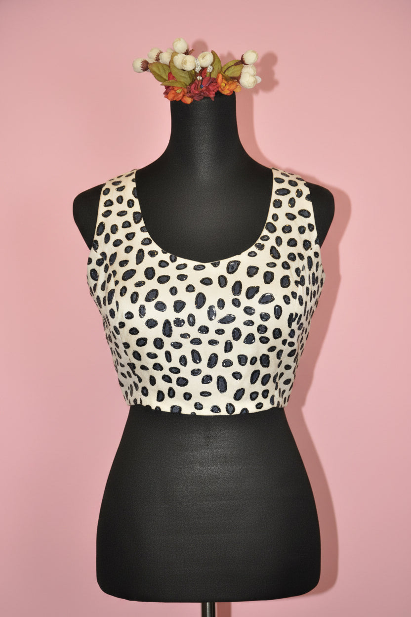 DINI's GRAPHIC GEMSTONE BLOUSE