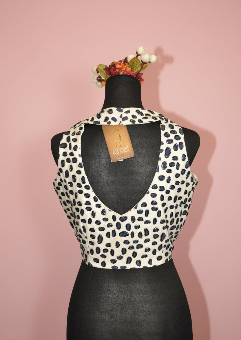 DINI's GRAPHIC GEMSTONE BLOUSE