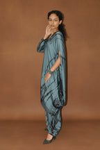 DINI's SLATE SHIBORI KAFTAN