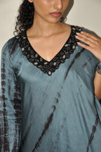 DINI's SLATE SHIBORI KAFTAN