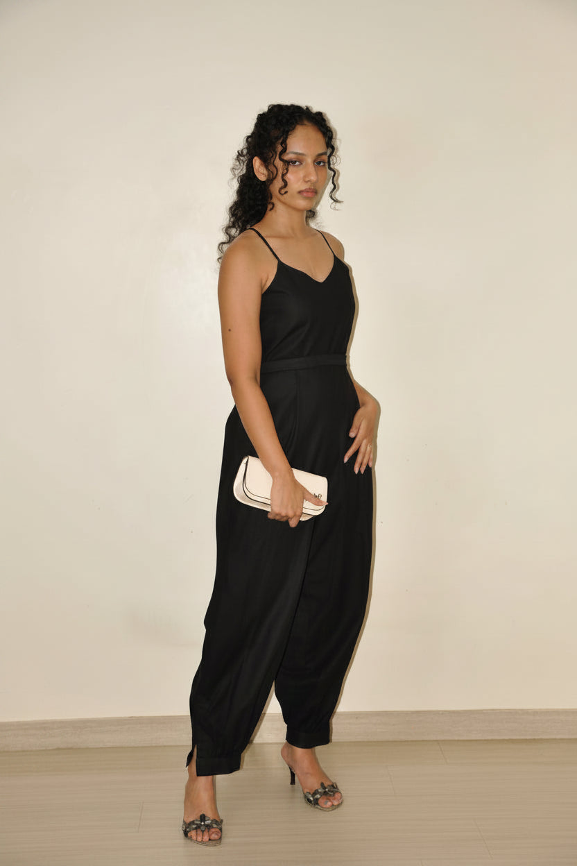 DINI's EBONY - Black Cotton Jumpsuit