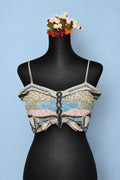 DINI's PASTEL BEADED BUTTERFLY BUSTIER