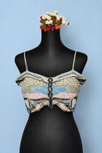 DINI's PASTEL BEADED BUTTERFLY BUSTIER