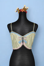 DINI's PASTEL BEADED BUTTERFLY BUSTIER
