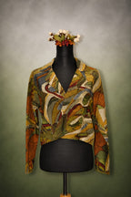 DINI'S MOSAIC EARTH CROP BLAZER