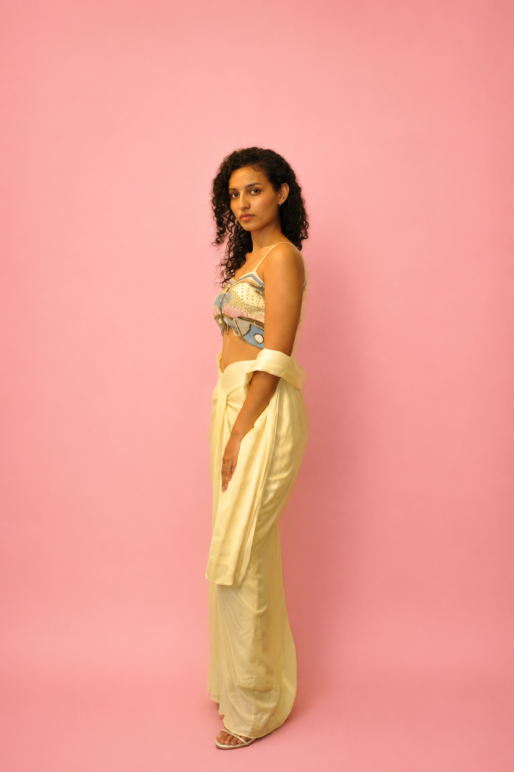 DINI's BUTTERFLY BLOOM DRAPE SKIRT SET