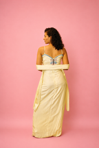 DINI's BUTTERFLY BLOOM DRAPE SKIRT SET