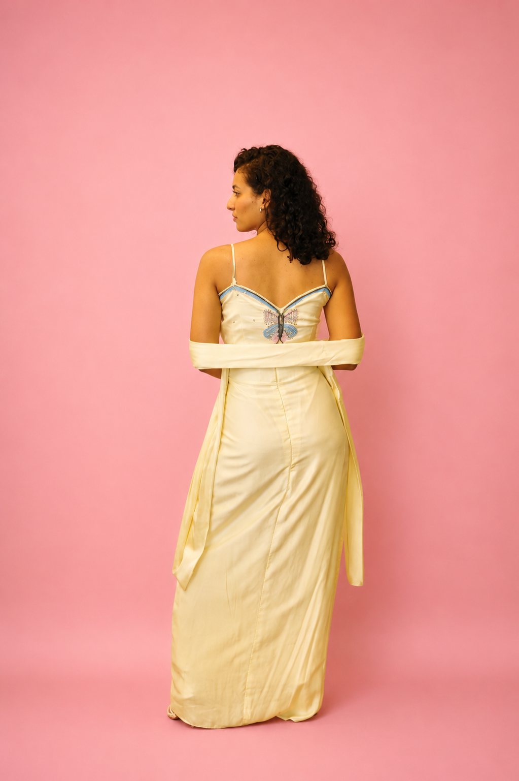 DINI's BUTTERFLY BLOOM DRAPE SKIRT SET