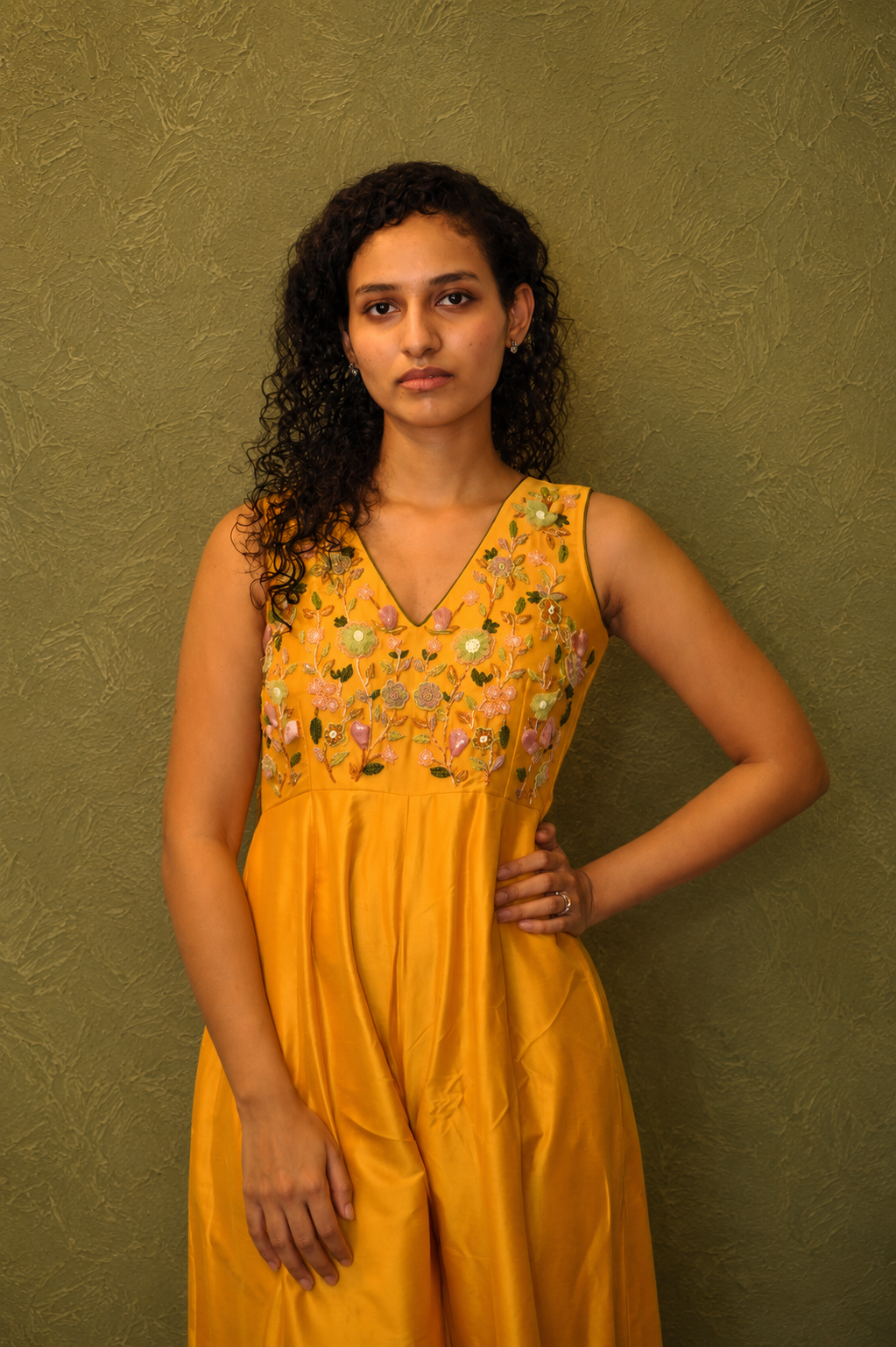 DINI's MUSTARD MARIGOLD - WIDE LEG JUMPSUIT
