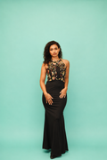 DINI's FLORA ILLUSION EVENING DRESS