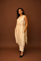 DINI's VANILLA GRID TUNIC SET
