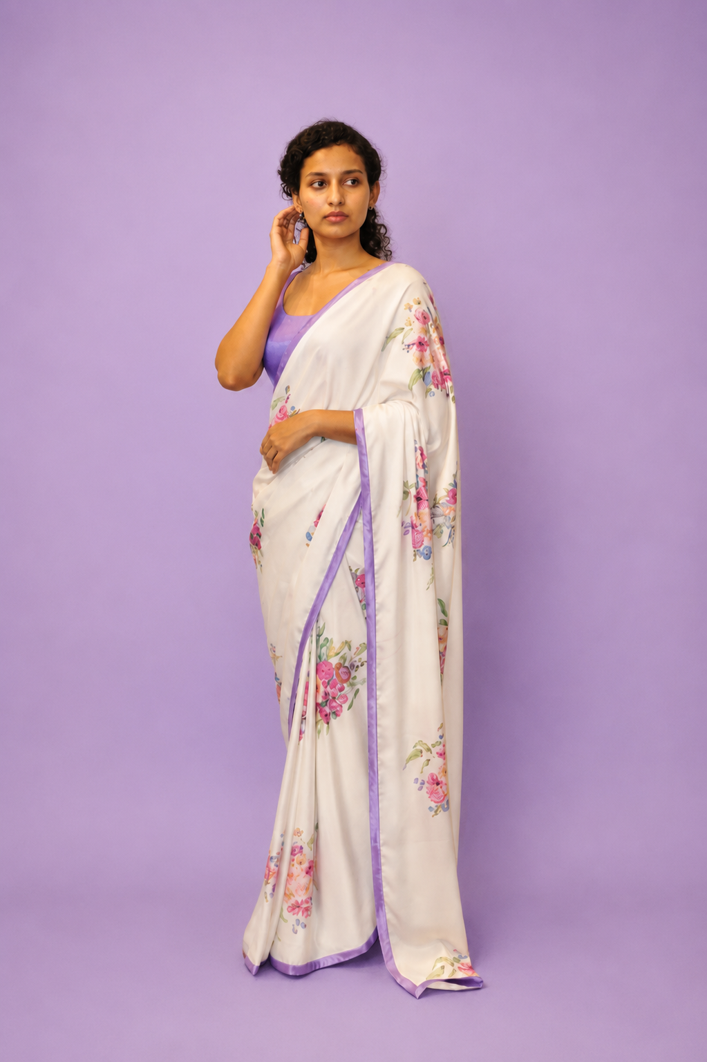 DINI's LILAC BLOSSOM SAREE