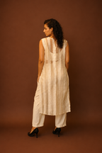 DINI's VANILLA GRID TUNIC SET