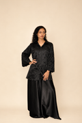 DINI's SHADOW BLOOM MONOCHROME SATIN CO-ORD SET