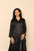 DINI's SHADOW BLOOM MONOCHROME SATIN CO-ORD SET